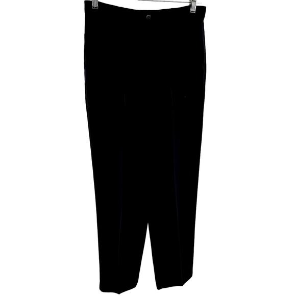 Max Mara Trouser Pants Pleated Straight Leg High Rise Career Office Black Medium - Picture 1 of 6